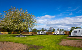 Tents pitched on hardstanding ground